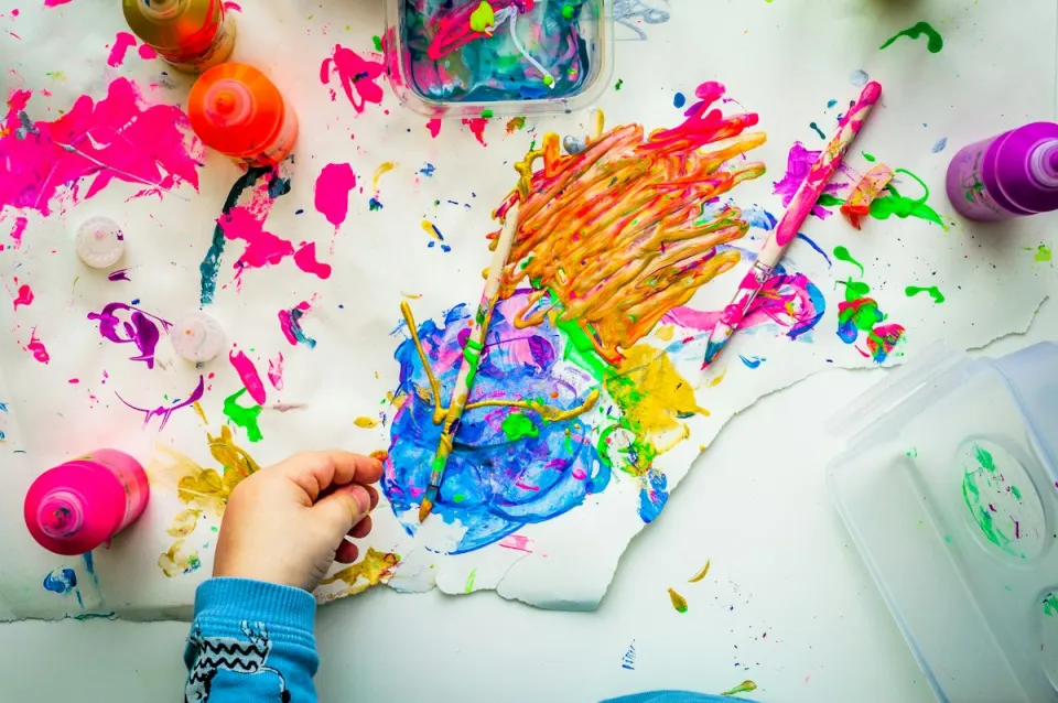 Creative painting session